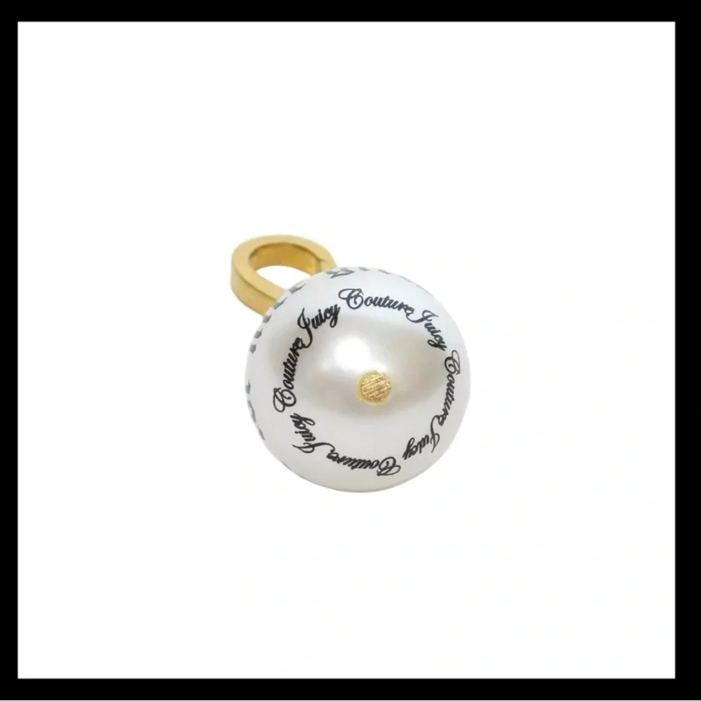 Juicy Couture Script Pearl Charm For Nice Girls Who Like Stuff NIB - Picture 8 of 10